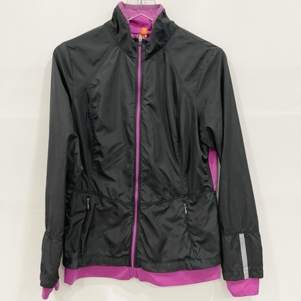 Lucy Colorblock Running Jacket Black Full Zip M